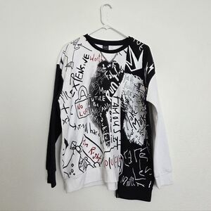 Her Universe × Disney Cruella De Vil Graffiti Print Unisex Sweatshirt Size Large